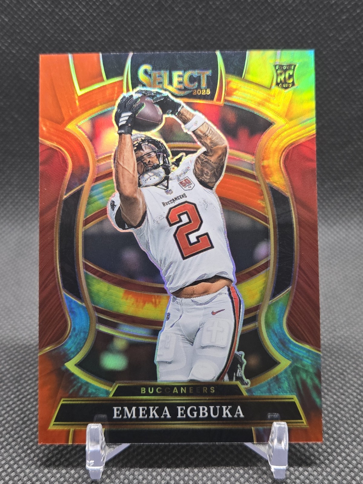 2025 Panini Select Emeka Egbuka RC /25 Tie Dye Prizm #37 Buccaneers