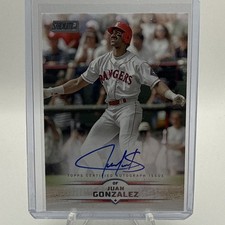 Juan Gonzalez -2025 Topps Stadium Club On Card Auto #SCBA-JGO Texas Rangers MVP