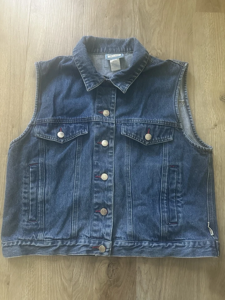 Pendleton Navajo Blanket Denim Southwestern Jean Vest Women's Large Vintage - Image 2 of 4