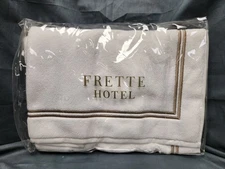 Frette Hotel Classic Bath Mat 20 in x 35 in White Sepia 100% Cotton NEW!