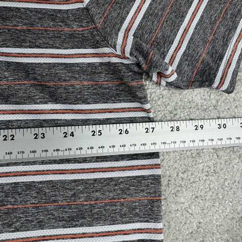 Grand Slam Big Tall Herren Golf Poloshirt 3XB ~ grau koralle weiß gestreift 3XL - Bild 7 von 14