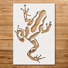Frog Silhouette Wall Art Reusable Plastic Stencil for DIY Crafts - StencilAir