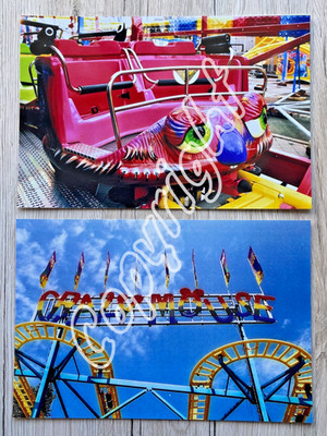 2 x XXL Foto CRAZY MOUSE Spinning Coaster - Kirmes Achterbahn Modellbau