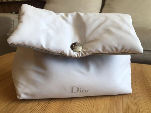 Sac pochette nylon Christian Dior authentique blanc femme France 115939