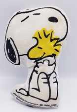 Vintage Snoopy Hugging Woodstock Pillow Cushion United Feature Syndicate 1958
