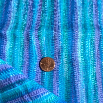 2 YD Abstract Fabric Purple Turquoise Cotton Print