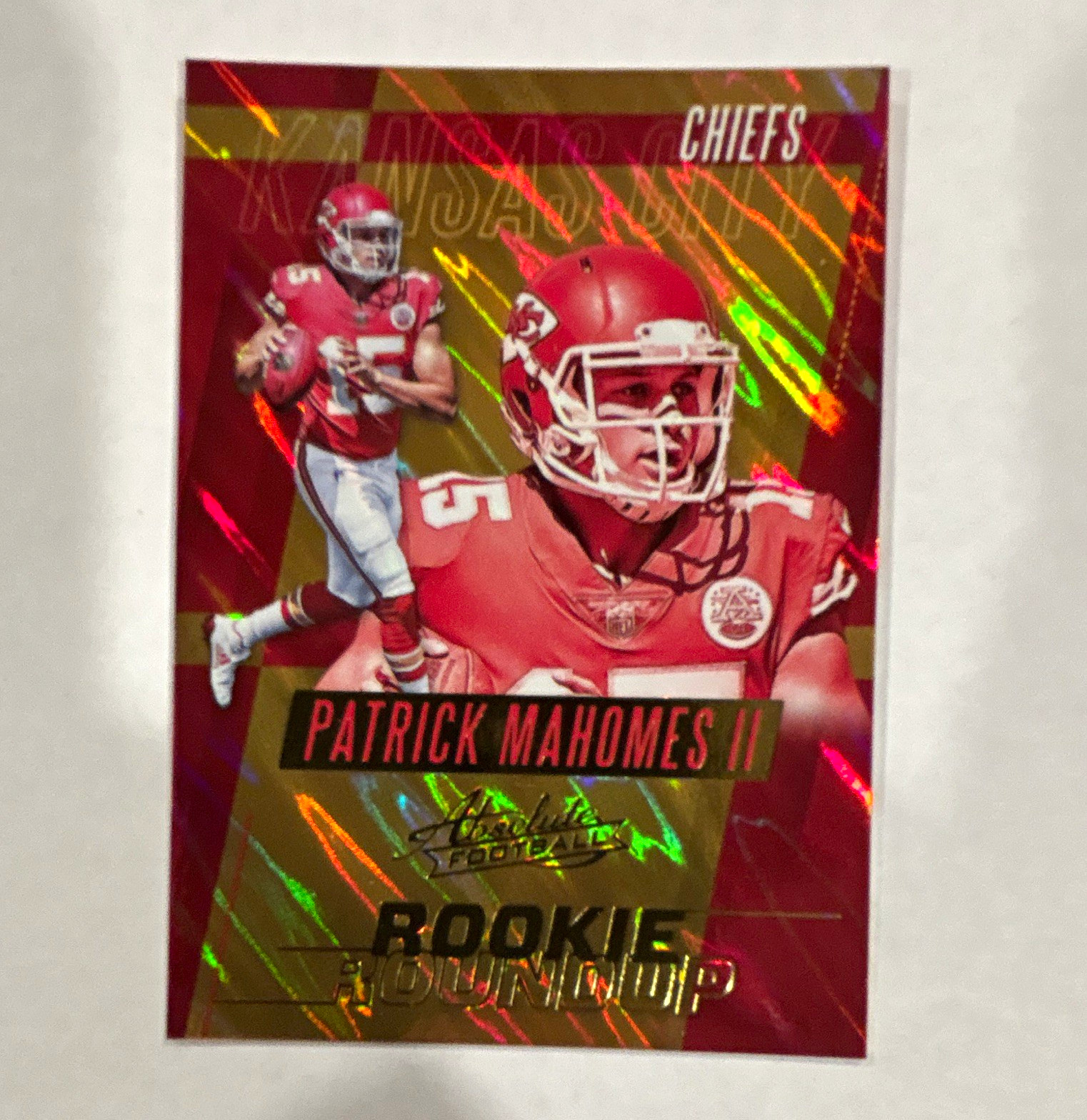 Panini Absolute 2017 Patrick Mahomes II Rookie Roundup Rookie Insert #20 Chiefs