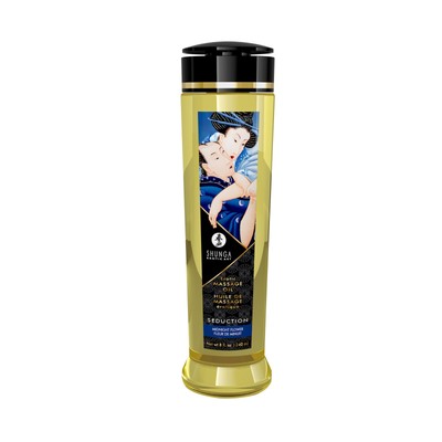 Shunga Erotic Massage Oil - 8 fl oz (240 ml) - Seduction - Midnight Flower