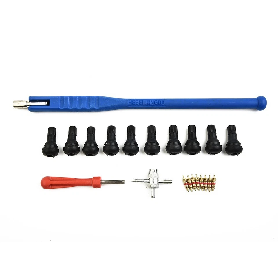 +Valve Stem 4 Way Tire Repair Tool Kit +Core Remover +Stem Puller 23pcs - Image 3 of 4
