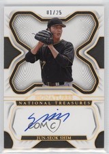2023 Panini National Treasures Signatures Holo Gold 1/25 Jun-Seok Shim Auto v9t