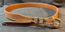 Vogt 1  Vintage Leather Sterling Silver Handmade Belt Size 38 041-042