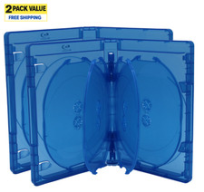 2 Pack Viva Elite 8 Disc 25mm Blu-ray Replacement Movie Cases Clear Sleeve