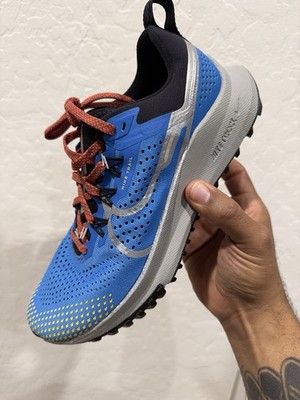 Nike React Pegasus Trail 4 Light Photo Blue Yellow Men s 7.5M DJ6158-401 NEW