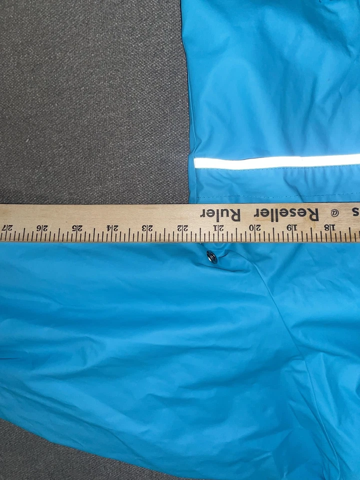 Charles River Apparel Jacket Womens Large Blue Hooded Full Zip Reflective Rain - Image 4 of 4