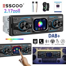Autoradio mit DAB+ Bluetooth 6.0 Freisprech 7 Farben 1 DIN MP3 Player USB Aux-In