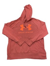 Under Armour Womens Pink Long Sleeve Pullover Hooded Sweatshirt Size Medium