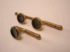 5/16" Gray Round Mother of Pearl Vintage Formal Tux Prom Shirt Stud set c320