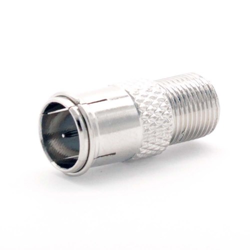 6x F-Type Male to Female Quick-Push-On Adapter Coaxial Cable Connector Nickel - Picture 2 of 6