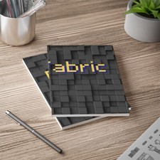 PixelFabric Retro Pixelated Notebook 8-Bit Inspired Design Nostalgic Light Grey