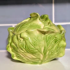 Holland Made Ceramic Cabbage Dish with Lid - Fun Serving Dish or Decor