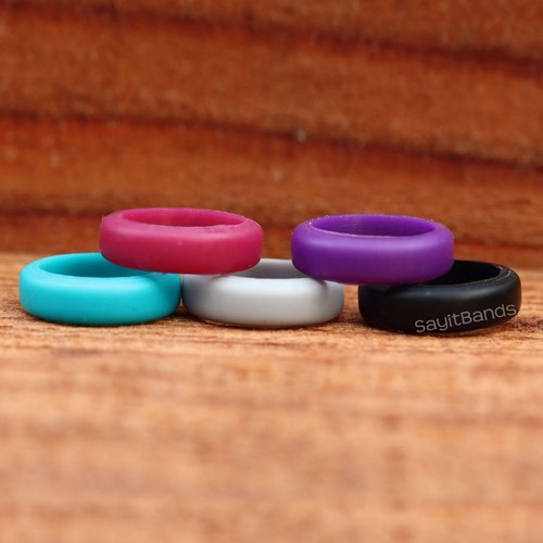 Two Womens Silicone Rings - Great Wedding Band Replacement for Active Livestyles - Picture 18 of 103