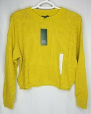 WILD FABLE Mustard Gold Long Sleeve Crop Top Sweater - Women's Size Small - NWT