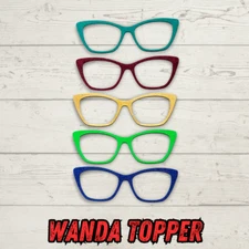 3D PRINTED WANDA Pair Eyewear Compatible Blank Toppers W/ MAGNETS INSTALLED