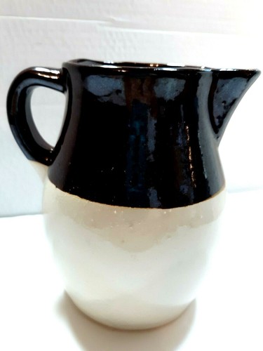 Pitcher Robinson Ransbottom Pottery Roseville, Ohio 6 1/2" Brown/Tan Vintage - Picture 5 of 10