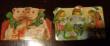 Lot of 6 small Animal Christmas greeting cards 41