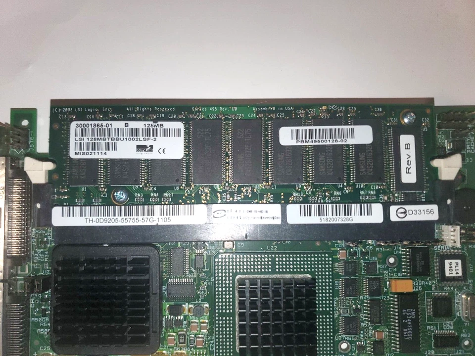 Dell TH-0D9205 Dual Channel SCSI Raid Cont. w/ 30001865-01 128MB- Free Shipping - Image 4 of 4