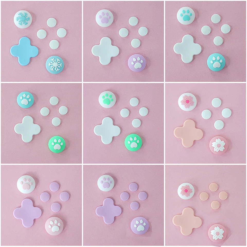 Controller Keys Button Cover Case Thumbstick Rocker Caps for Switch Games Grip - Image 3 of 4