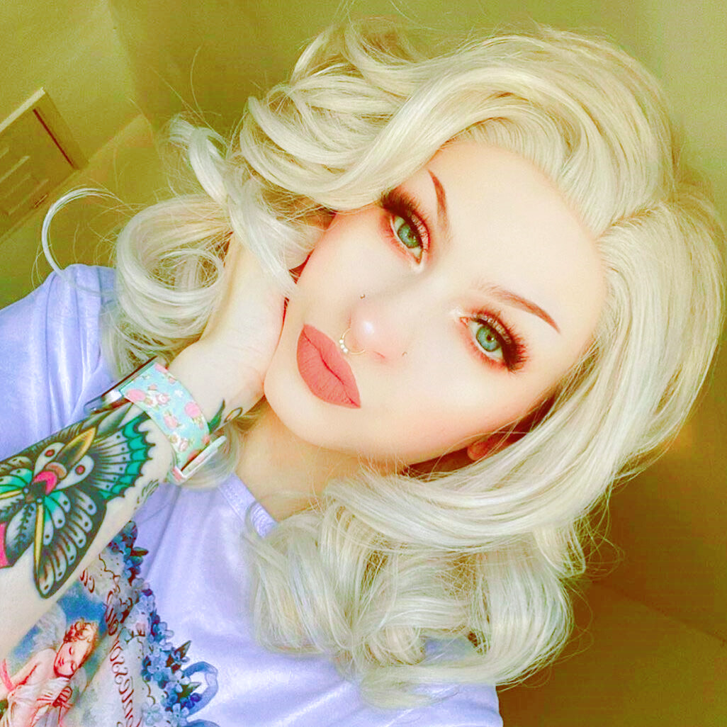 613 Light Blonde Lace Front Wigs Short Body Wave Hair Blond 