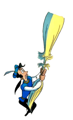 #MM92 - RAPUNZEL ANIMATION CEL - PRINCE CLIMBING RAPUNZEL'S HAIR - SCENE 69