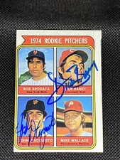Dick Baney John D'Acquisto Signed Auto Autographed 1974 Topps Card #608 ~ COA