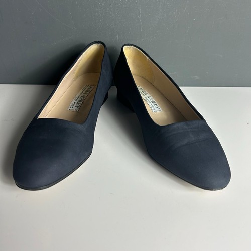 LAURA ASHLEY - Vintage Ladies Pumps - Blue Nubuck - Size 4 / 37 - Picture 12 of 19