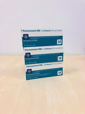 3x Paracetamol 500 1A Pharma Tabletten · 20 St · PZN 02481587
