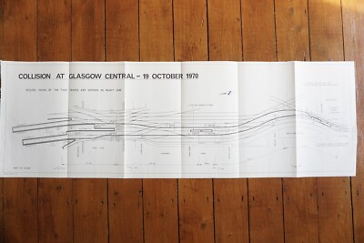 1970 Glasgow Central Railway Track Plan Map Diagram Scottish Region