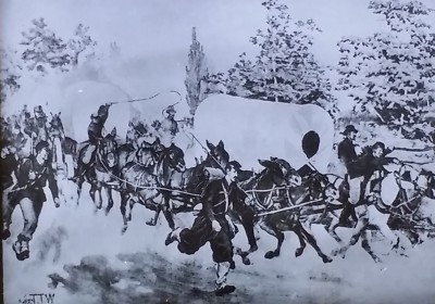 Northern Conception,Enthusiastic Troops Going to Front,Magic Lantern Glass Slide