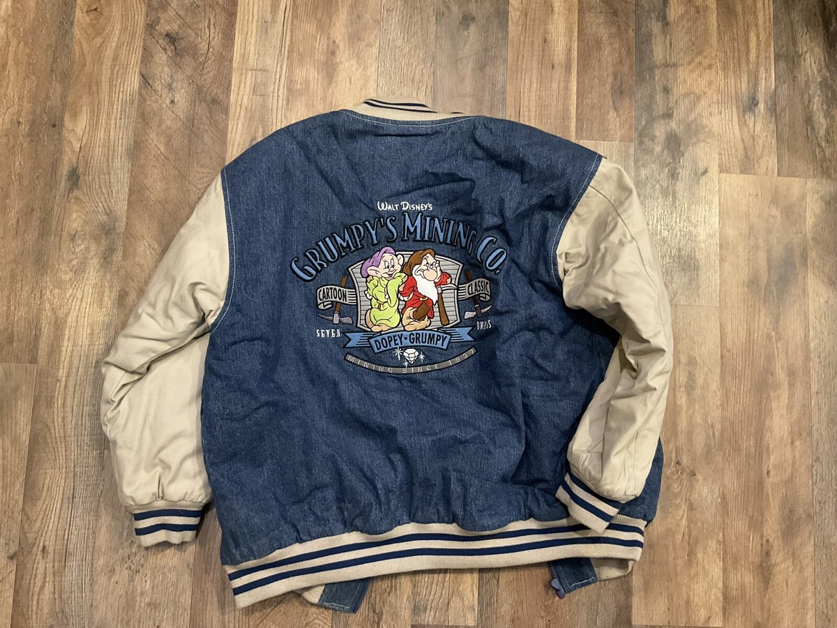 Vintage Disney Varsity Jacket “Grumpy's mining Co.” | eBay