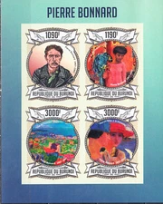 W BURUNDI 1314v PIERRE BONNARD IMPERFORATED MINI SHEET