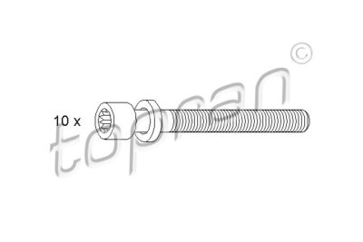 109 546 TOPRAN Schraubensatz, Zylinderkopf für AUDI,SEAT,VW