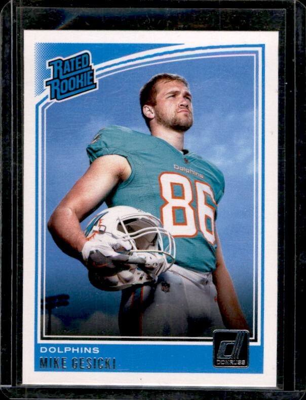 2018 Panini Donruss - [Base] #337 - Rated Rookie - Mike Gesicki rc
