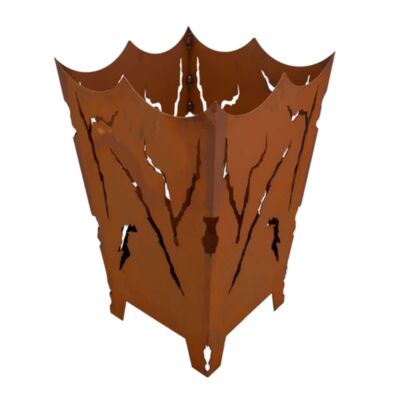 Feuerstelle Feuerkorb ''Mystic'' aus Metall im Edelrost Design Garten-Feuerstelle