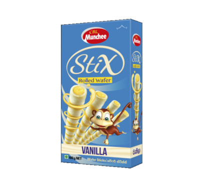 Rolled Wafer Stix - VANILLA 100g perfect blend of crispy crunch and smooth sweet