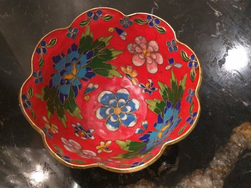 Antique Chinese Cloisone Bowl - Picture 7 of 10