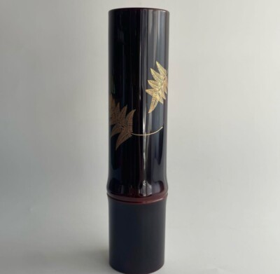 Japanese Lacquerware Wajima-Nuri Flower Vase Vtg Ikebana Kabin