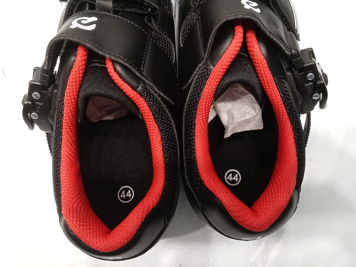 Chaussures de Cyclisme de vélo de Route Respirantes Chaussures de vélo pour Homme/Femme compatibles Look - Noir 37 EU