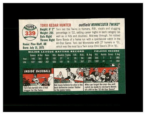 TORII HUNTER HUGE COLLECTION YOU PICK  .99 UNLIMITED SHIPPING HIGH GRADE CARDS - Picture 38 of 142