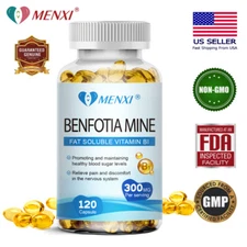 Benfotiamine 300mg 120 Veg Capsules Fat Soluble Thiamine Vitamin B1 HealthFare