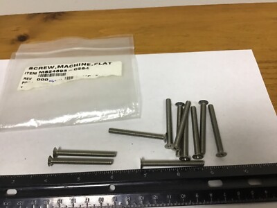 Qty (10) 10-32 X 2'' Stainless Steel Phillips Flat Head Screws, MS24693-C284